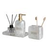 Hotel-Style Refillable Pump-Action Hand Sanitizer Bottle and Bathroom Shelf Tray Set