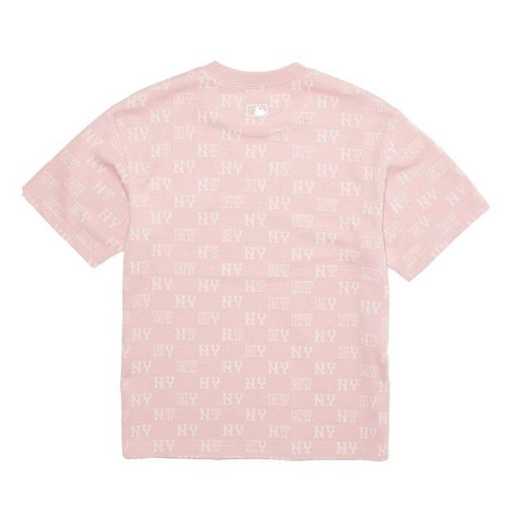 MLB T Shirts Unisex New York Yankees/Light Pink TSM01 Crew Neck Moderate 3ATSM0163-50PKL