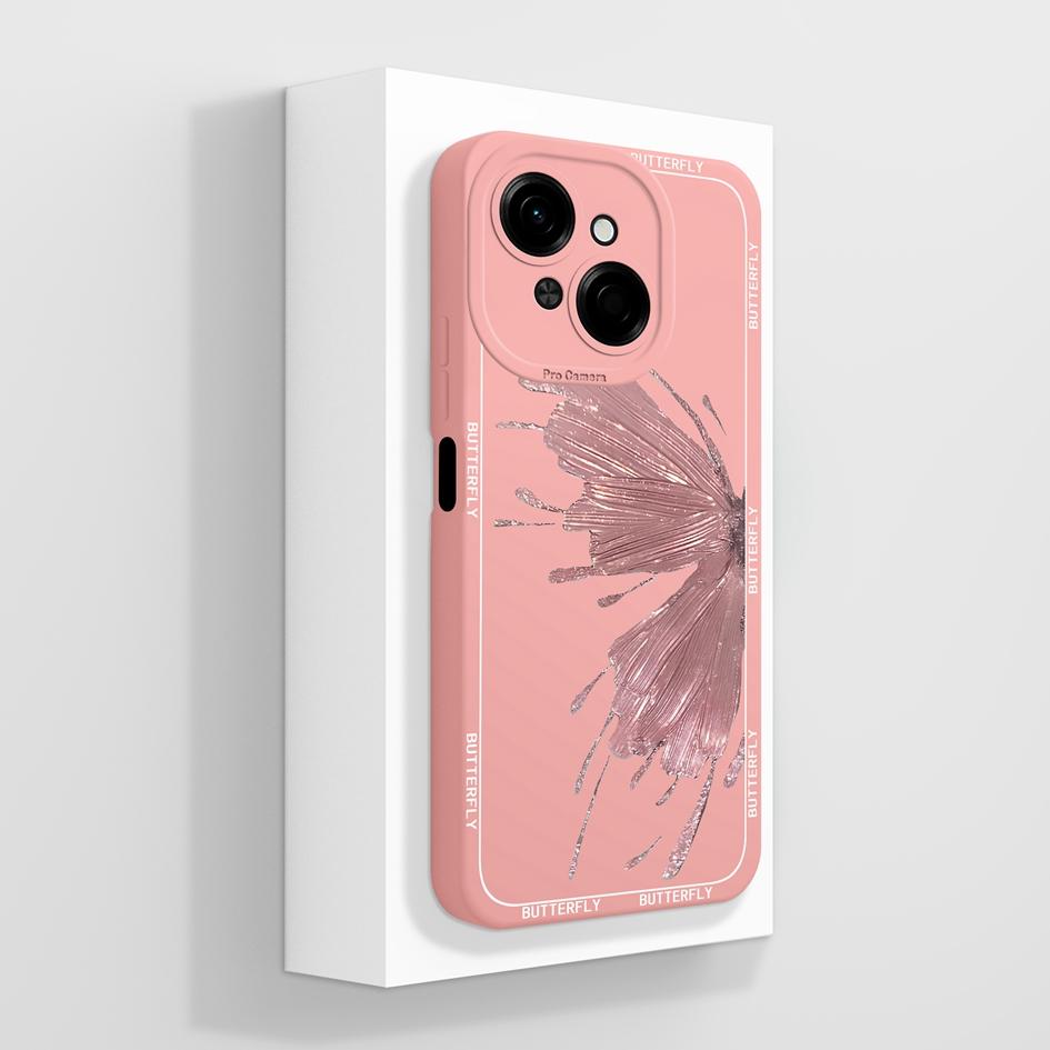 Do etui na telefon Tecno Pova 4 5 6 Pro Neo 3 Pop 8 9 z płynnego silikonu, modny mały miś, słodki, pulchny kot, miękka ochrona aparatu, torby na telefony do Tecno Capa