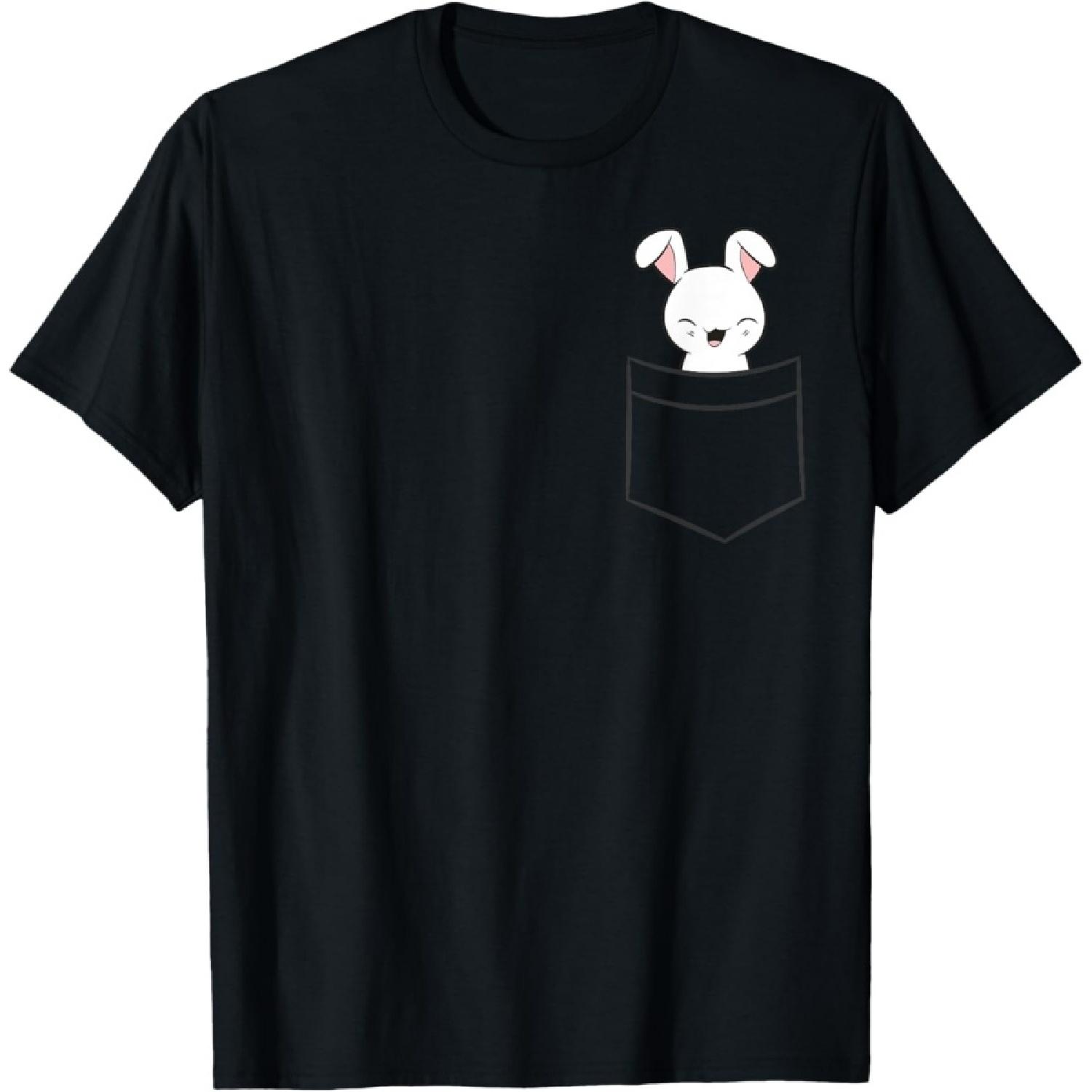 Bunny In The Pocket Cute Pocket Bunny T-Shirt S
