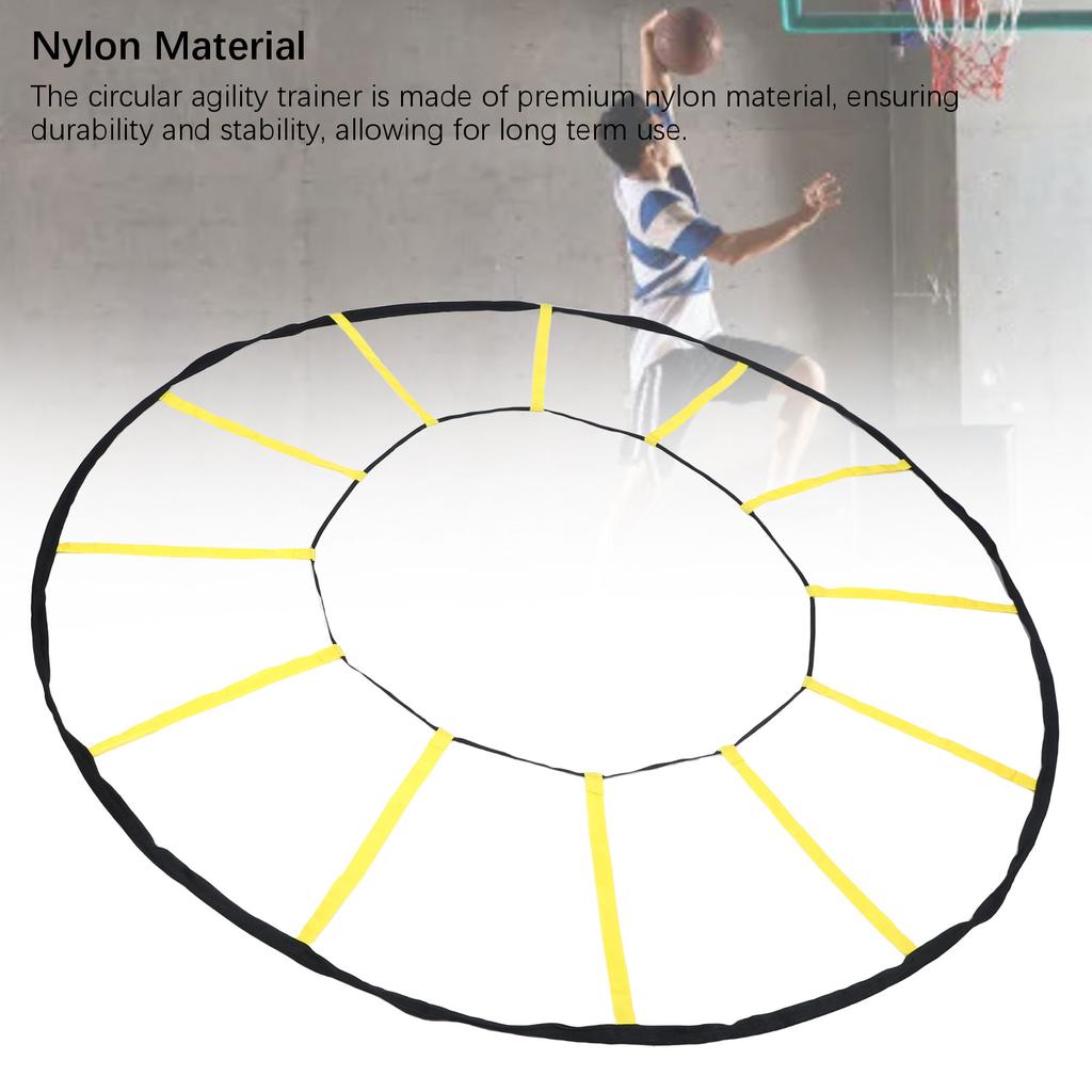 Circular Agility Training Ladder 12 Rungs Nylon Speed and Agility Trainer for Soccer Basketball