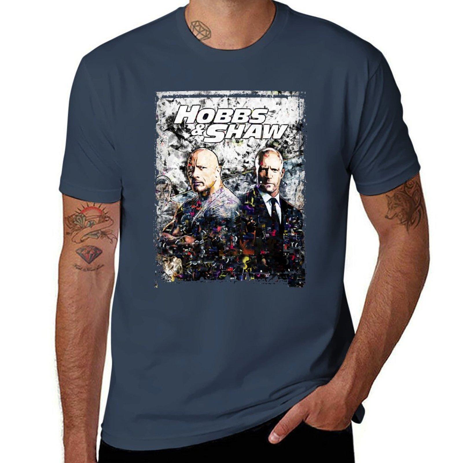 Hobbs N Shaw Abstract Art Tshirt Daily Wear Print Tshirt S