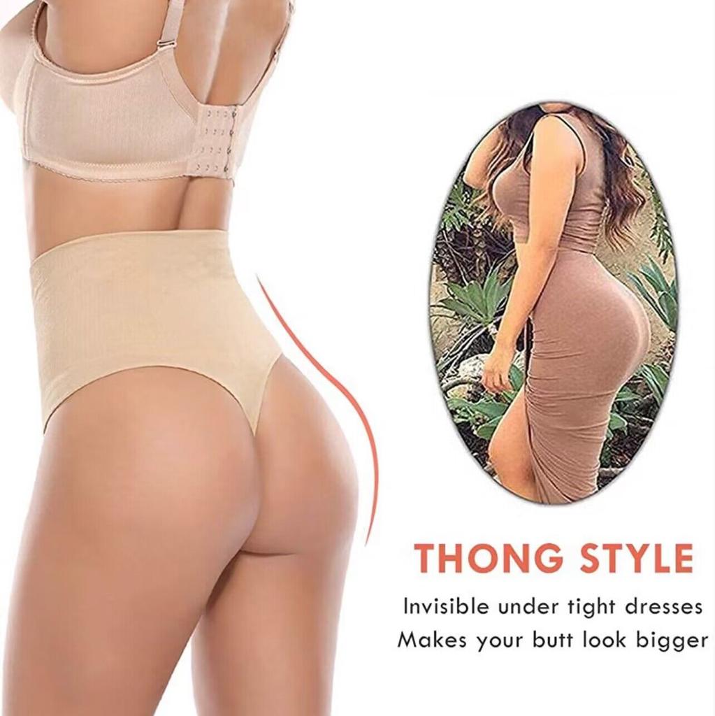 Women Elastic Slim High Waist T-string Knickers Lingerie Briefs Underwear Panties