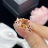 BELLA BOX Delicate  Rose Gold Color Wedding Ceremony Party Ring Female Geometric Shape Zircon Stone Gorgeous Stylish Accessories For Women