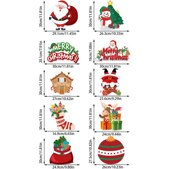 Santa Claus Elk Christmas Banner Couplet Christmas Decorations for Home for Holiday Merry Christmas Door Decor Happy New Year