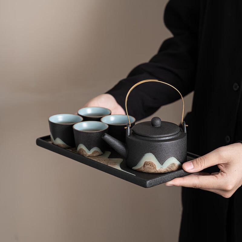 Su-Style Hand-Painted Ceramic 7-Piece Gongfu Tea Set