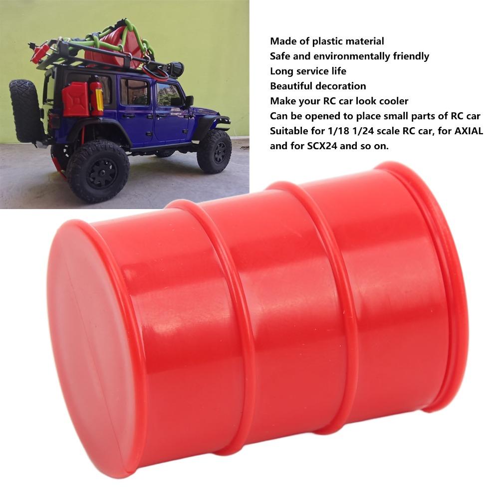 2Pcs Lightweight Simulated Fuel Tank 1/24 Scale Decorative Oil Drum for SCX24 RC Car For SCX24