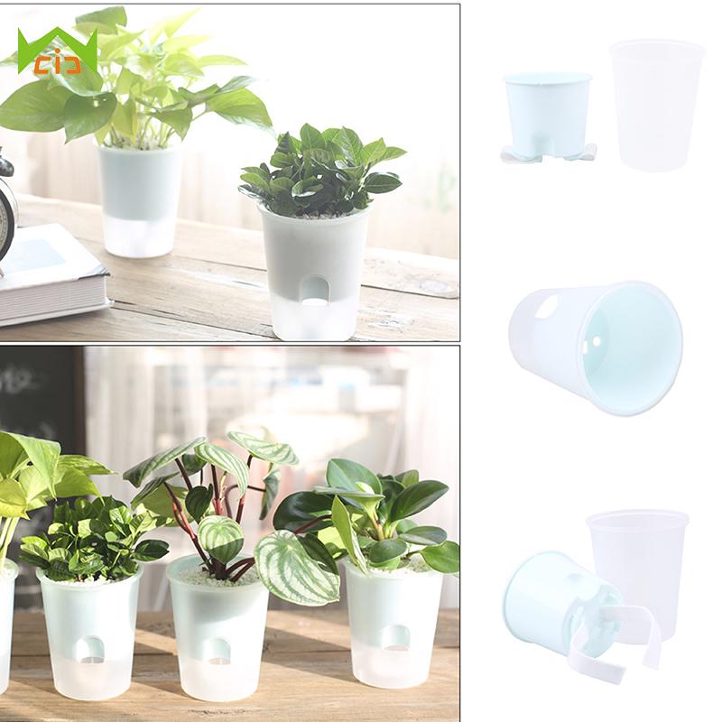Modern Decorative Flower Pot 10pcs 6" Self Watering Planters Plastic Plant Pot Modern Decorative Flower Pot 10pcs 6" Self Watering Planters Plastic Plant Pot