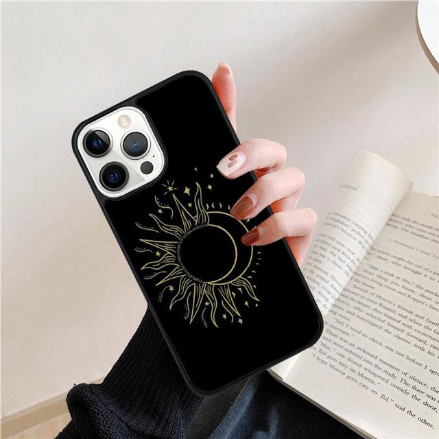 Sun Moon Face Coque Shell For iPhone 17 Air 15 16 14 13 12 Pro Max 11 Pro Max Plus Phone Case Cover