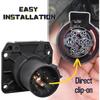 MECMO OEM Style Replacement 7-Way RV Blade Socket, USCAR To 7-Pin Vehicle-Side Female-End Socket For Ford, GMC, Chevy, Dodge, Silverado, Sierra