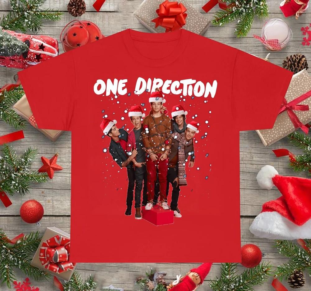 New One Direction Merry Christmas Gift For Fan S to 5XL Red T-Shirt DM804 Unisex T-Shirt