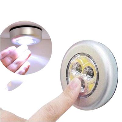 Mini LED Night Light 10pcs Battery Powered Touch Wall Lamp Under Cabinet Light Wardrobe Kitchen Lighting Round Stick Night Lamp