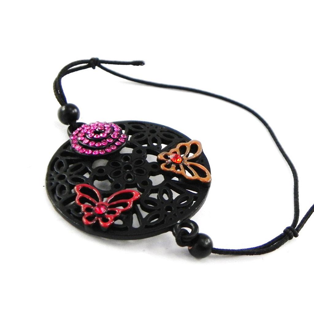 NOA [H8745] - Designer Bracelet 'Carmen' Red Black