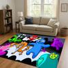 HD R-Rainbow Friends Game Cartoon Living Room Non-Slip Area Rug Carpet for Bedroom Playroom Sofa,Easy Clean Home Decor Doormat