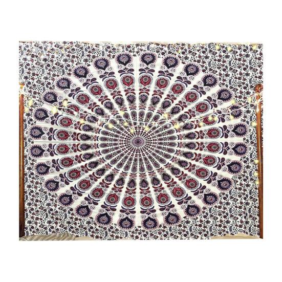 Böhmische Wandteppich, Wandbehang Teppich, Indischer Kreis Muster Teppich für Studentenwohnheim Schlafzimmer Wohnzimmer Wandkunst Fotografie Hintergrund