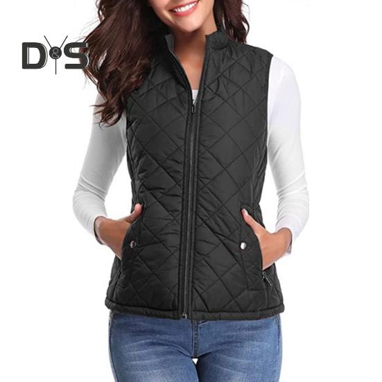 

Женское пальто с воротником-стойкой, без рукавов, на молнии, однотонное, сохраняющее тепло, жилет, кардиган, пальто для повседневной работы и поездок на работу XXL