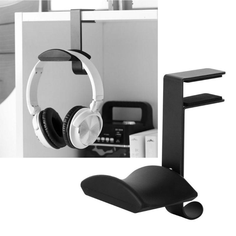 Toolless Adjustable Desk Clamp Headsets Stand For Workspaces Headphone Rack With Secure Grip