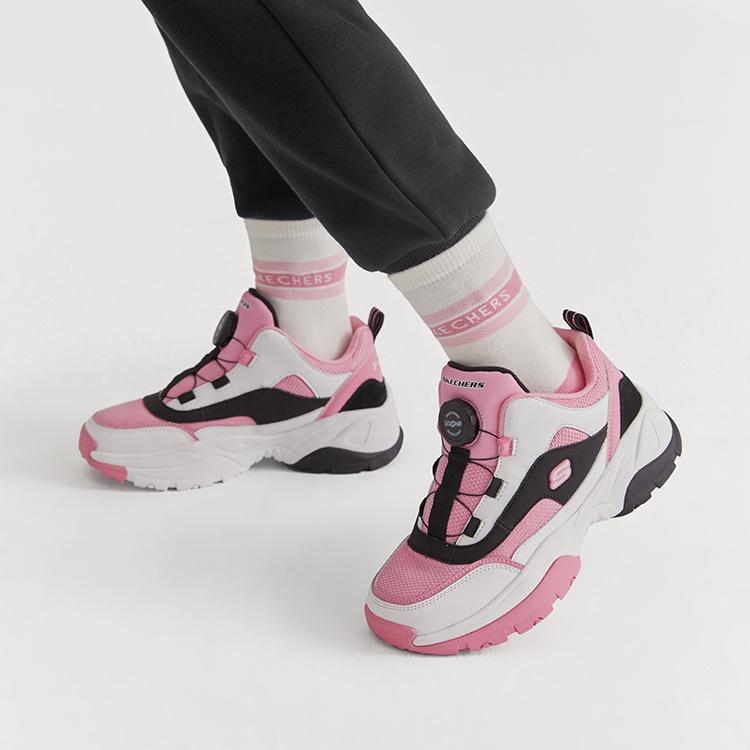 (GS) Skechers Kozmiks 'White Pink Black' Kids' 302528L-PKBK