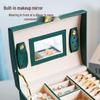 High-Capacity Multi-Layer Jewelry Organizer Box with Lock & Mirror