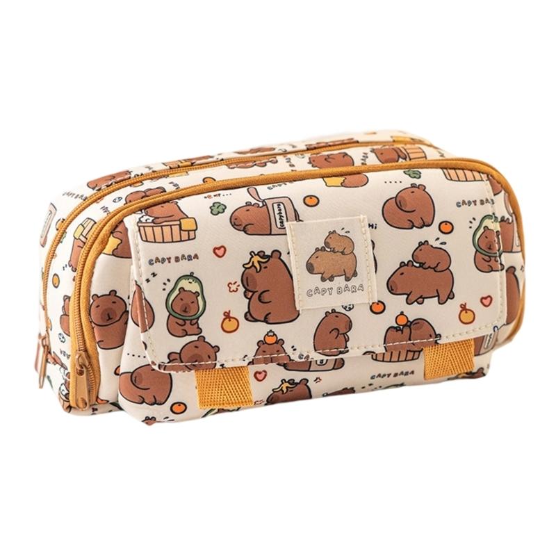 Large Capacity Pencil Case Lovely Capybara Pen Bag School Supplies for Organizing Pen Markers And Accessories