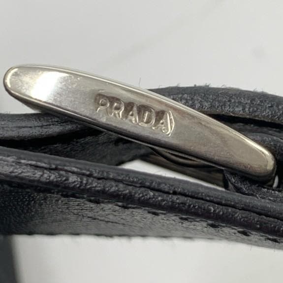 PRADA Boston Bag Travel Bag Shoulder Bag Large Logo Tessuto Nylon Saffiano Leather Black Triangle Logo Plate A4 Capacity 2WAY Men's