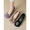 Fashion purple small high heels women's 2025 new square head bow thick heel single shoes women