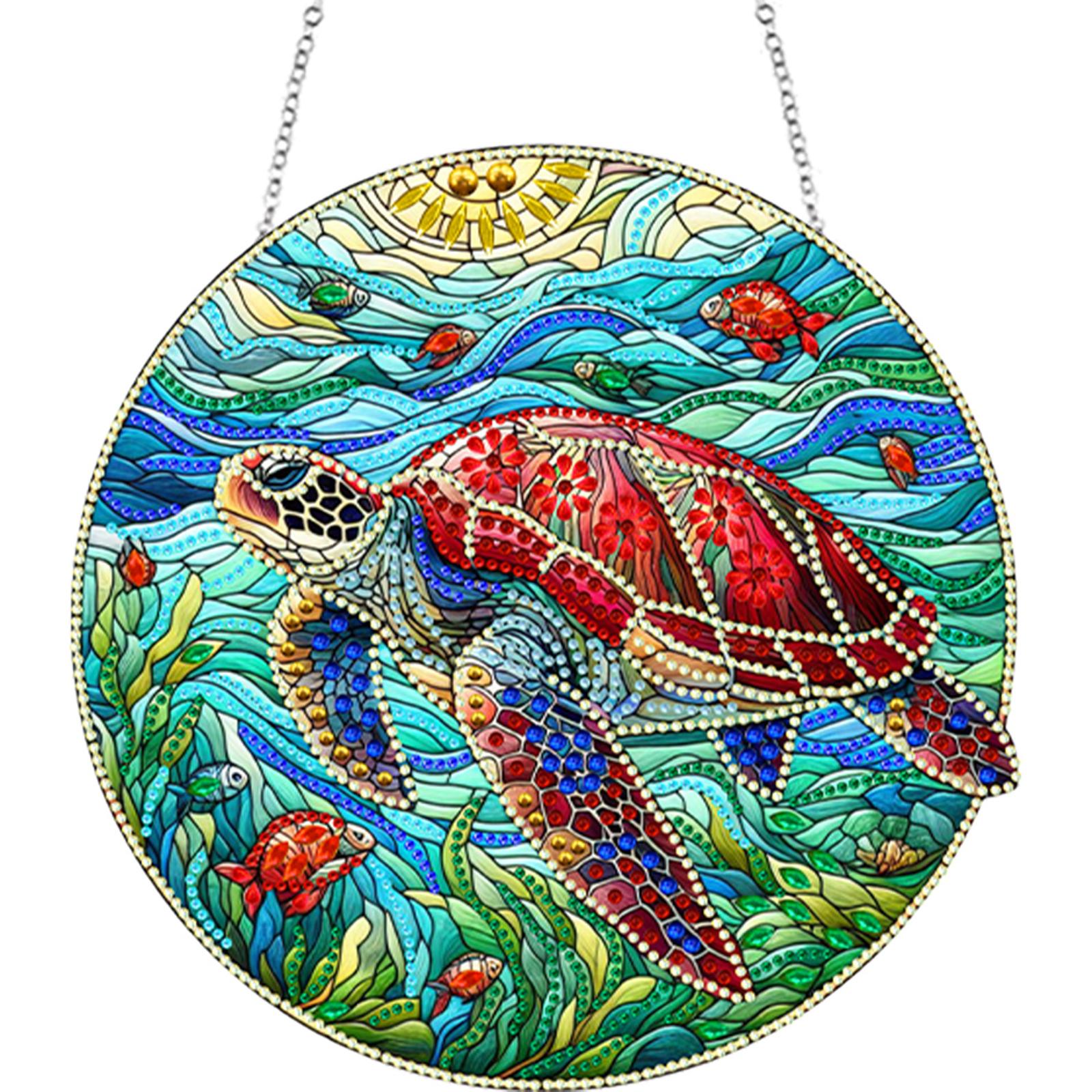 

Animal Suncatcher 2D Flat DIY Hanging Diamond Art Kits Diamond Painting Set Diamond Art Pendant Wall Decor for Home & Windows