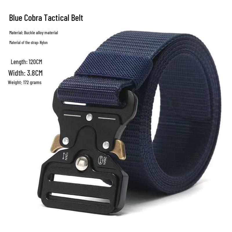 Men s Versatile Outdoor Tactical Nylon Belt with Snake Buckle 125cm