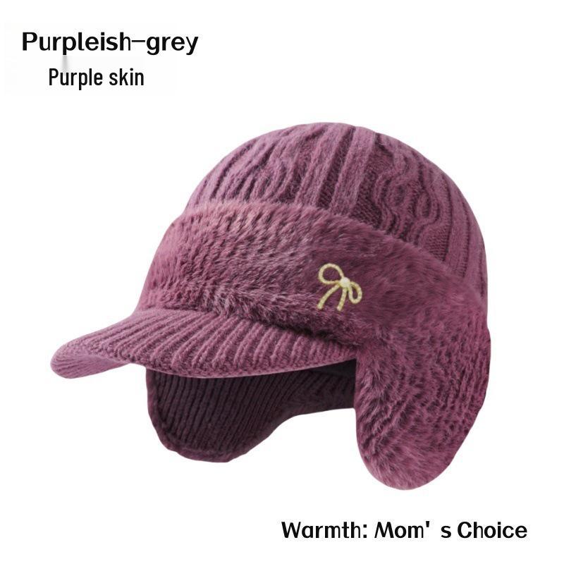 Căciulă rezistentă la vânt, căptușită cu fleece, cu protecție pentru urechi, pentru persoane de vârstă mijlocie și vârstnici - Caldă și elegantă pentru toamnă și iarnă