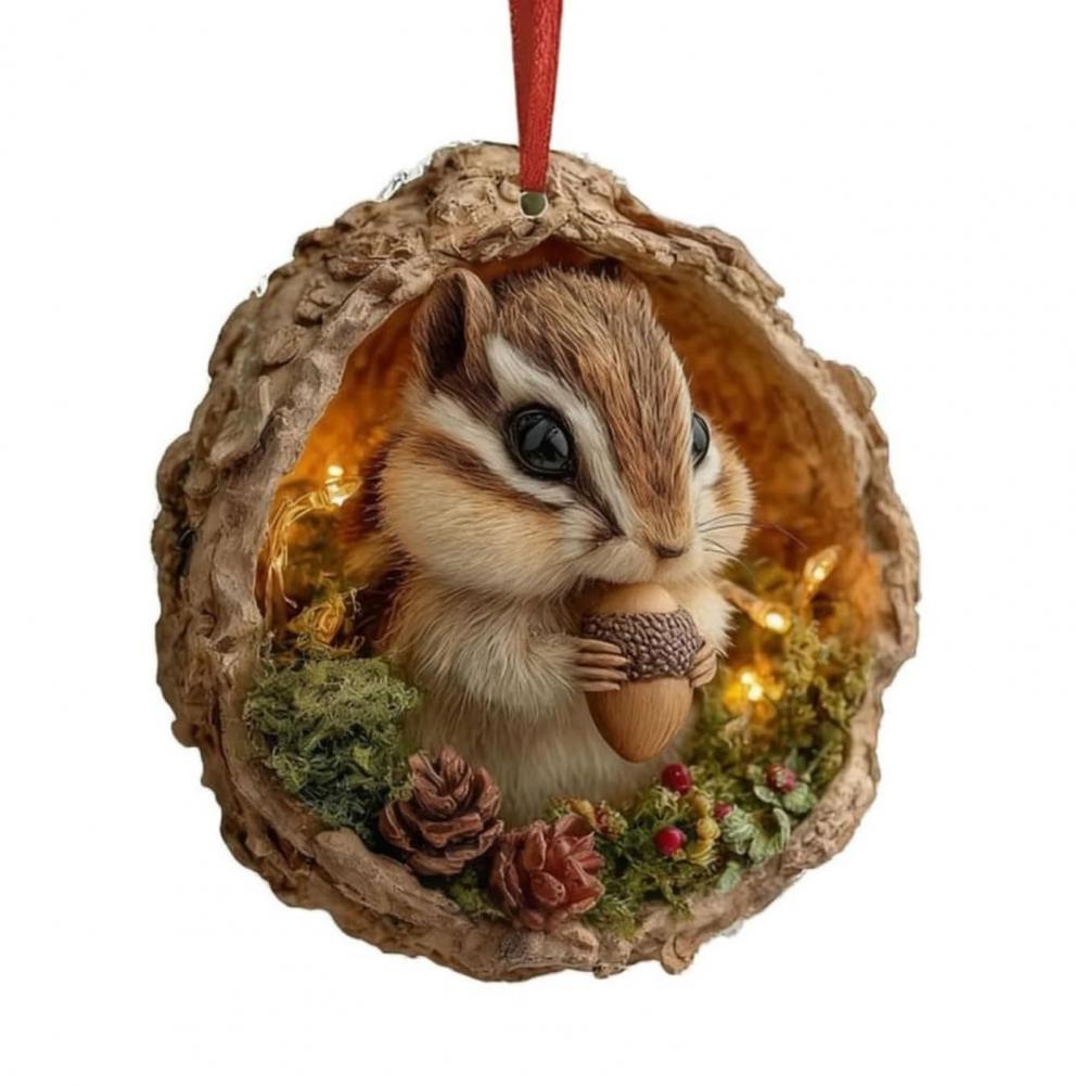 Forest Ornaments Woodland Christmas Decor Forest Christmas Ornaments Set Woodland Creature Acrylic Hanging for Nature