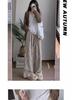 Women's High-Waisted Striped Wide-Leg Summer Pants - Petite, Loose, Slimming, Casual, Drapey.