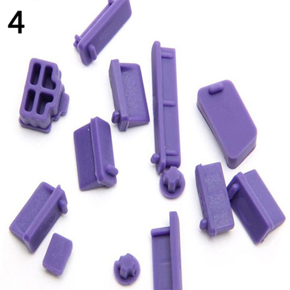 13Pcs Universal Silicone Anti USB Dust Port Dustproof Plugs Cover Stopper for Laptop Notebook
