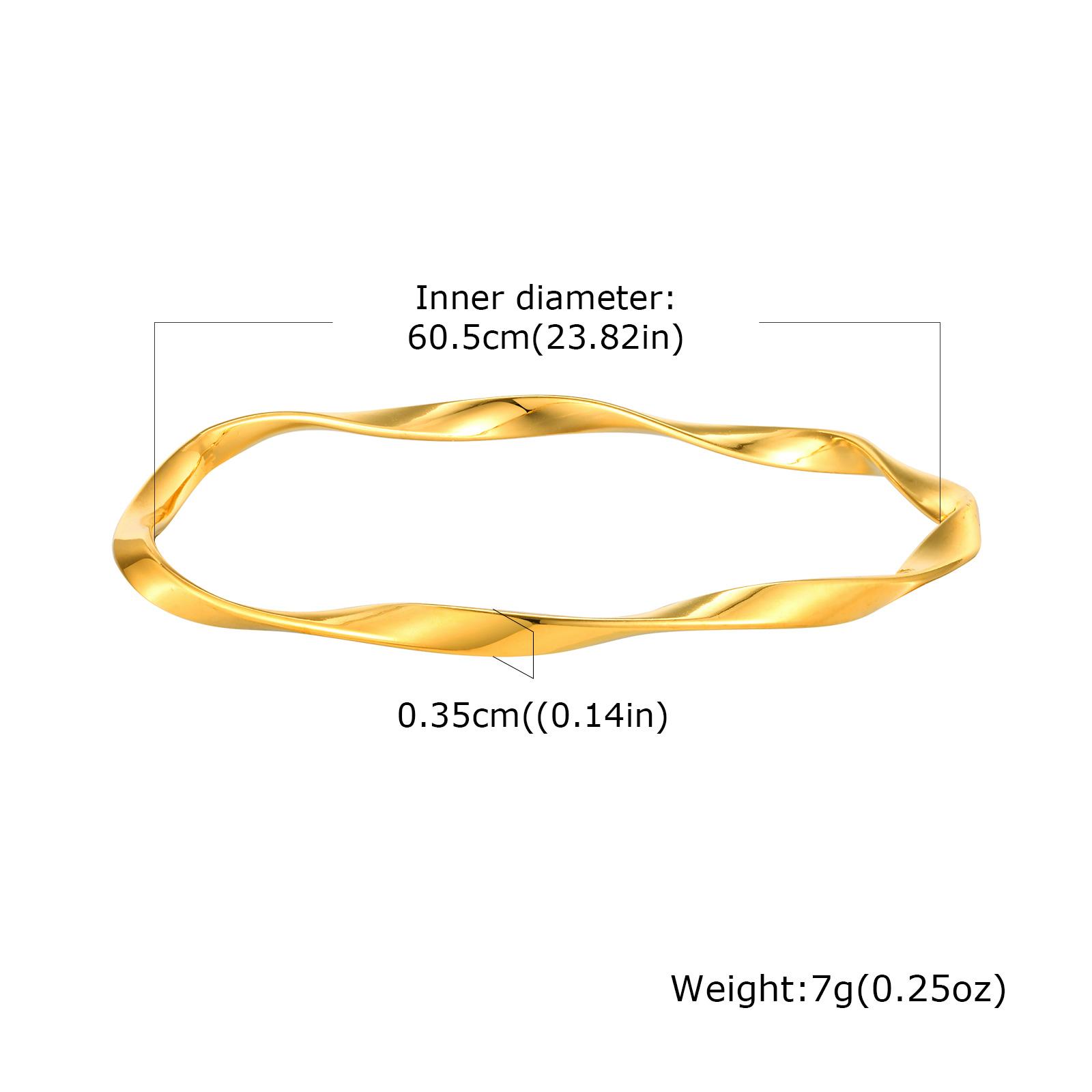 

Fashion Twist Chain Stainless Steel Bangle Bracelet for Women Minimalist Vintage Irregular Cuff Bracelets Openable Jewelry Gifts