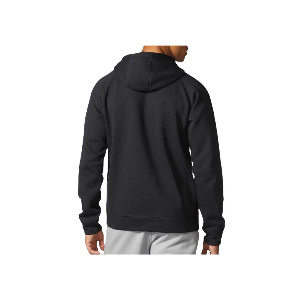 Adidas Printed Logo Knit Hoodie Men Tops Black CV6801