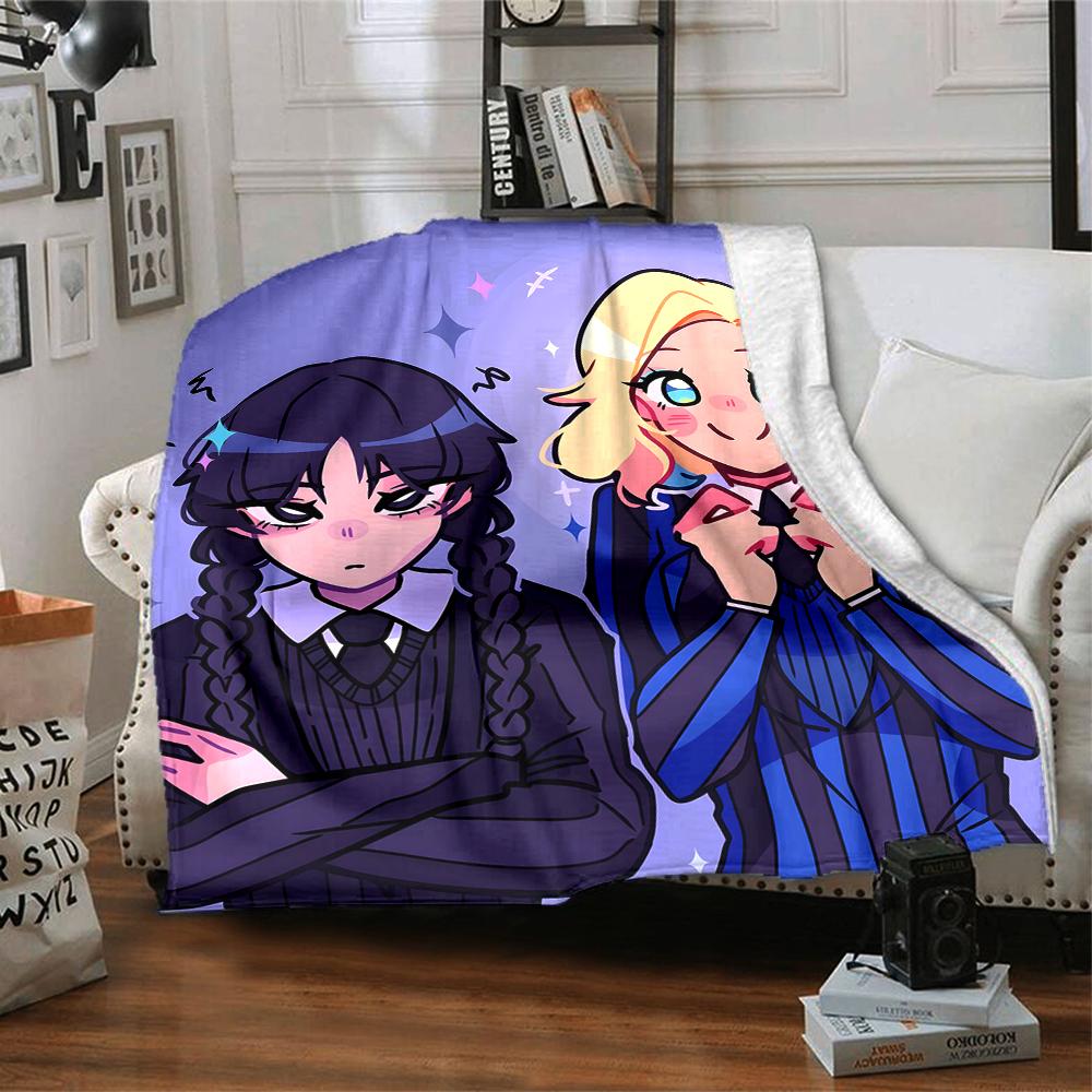 1pc Addams Family Wednesday7 Blanket, Gift, for Men and Women, Soft Blanket, Good for Sofa Bed Couch Travel, Lightweight Flannel Blanket