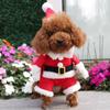 Funny Cosplay Santa Christmas Pet Costume Dog Hoodies Dog Suit with Cap
