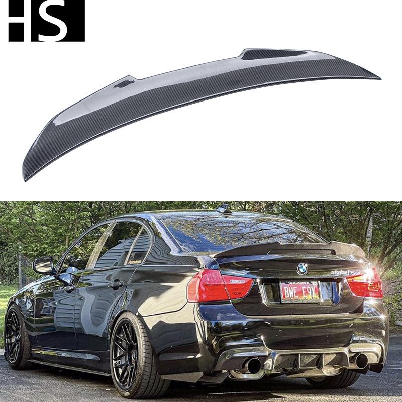 Compatible with 05-12 BMW E90 M3 Sedan PSM Style Carbon Fiber Rear Wing Spoiler