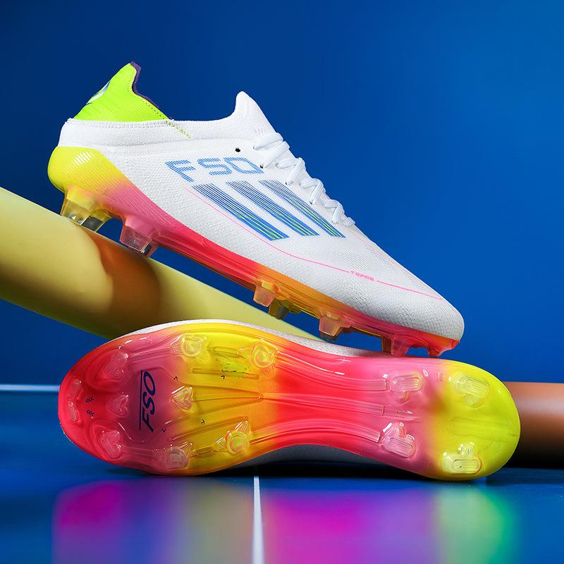 Putian Nahtlose Fly-Woven Fußballschuhe Herren Niedrig geschnitten Jugend Lange Nägel Und Gebrochene Nägel Trainings-Sportschuhe