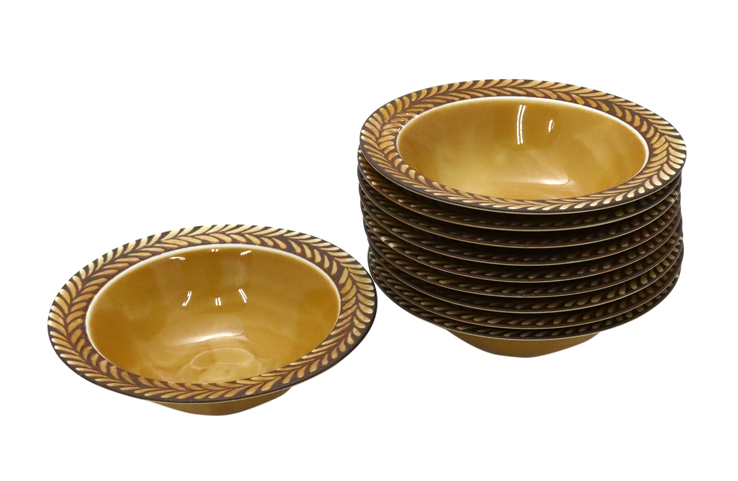 

Castle Enterprise Mountain Cabin Plate Series [17cm Oat Mill] (Caramel) 10-Piece Set