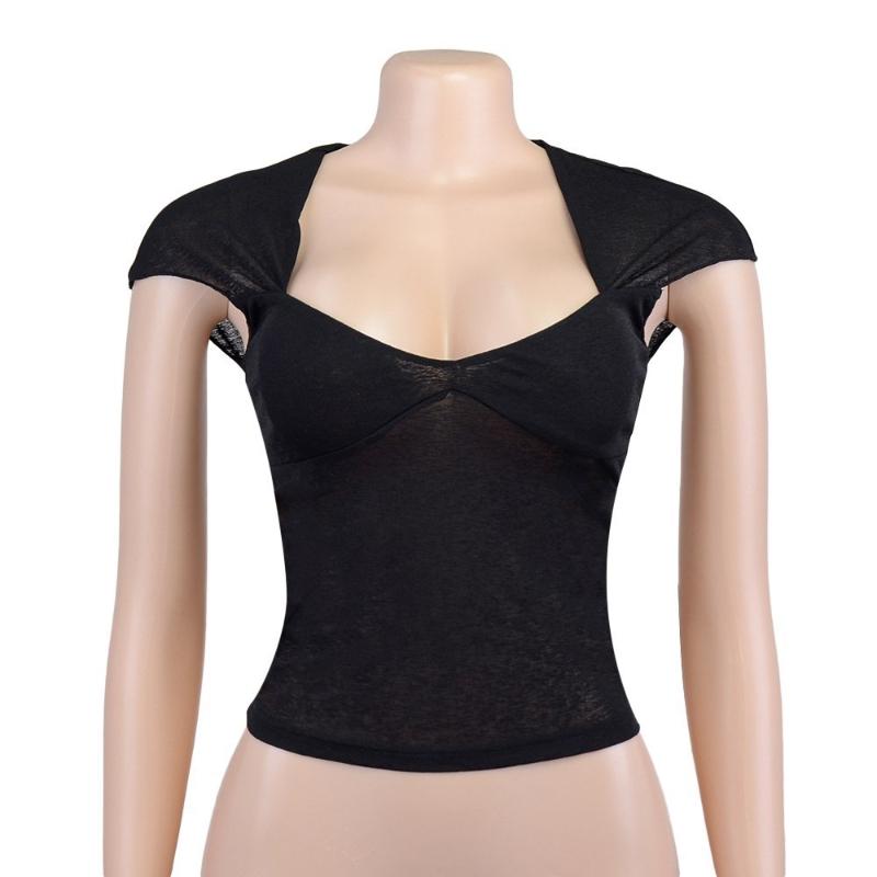 Summer European and American sexy hollow chest wrapped backless slim fit top