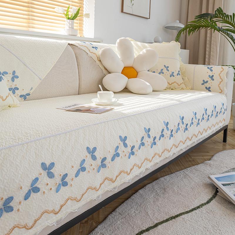 

Подушка для дивана из чистого хлопка, универсальный чехол для сиденья на все времена года, простая современная нескользящая подушка, чехол для дивана в гостиной 70*70cm