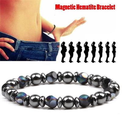 Čakrový hematitový naťahovací náramok Liečivá magnetická terapia Chudnutie