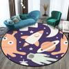Cute Cartoon Pattern Round Carpet Floormat Living Room Carpet In Children 'S Crawl Play Area Washroom Floor Mat Area Rug Door Mat