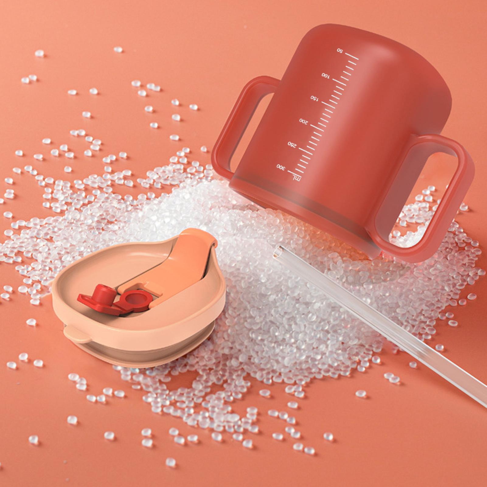 

300ml Elderly Water Cup Unspillable Cup With Handles Plastic Mug Drinking Cup Disabled Elderly Spill Proof Dysphagia Cup 300mL