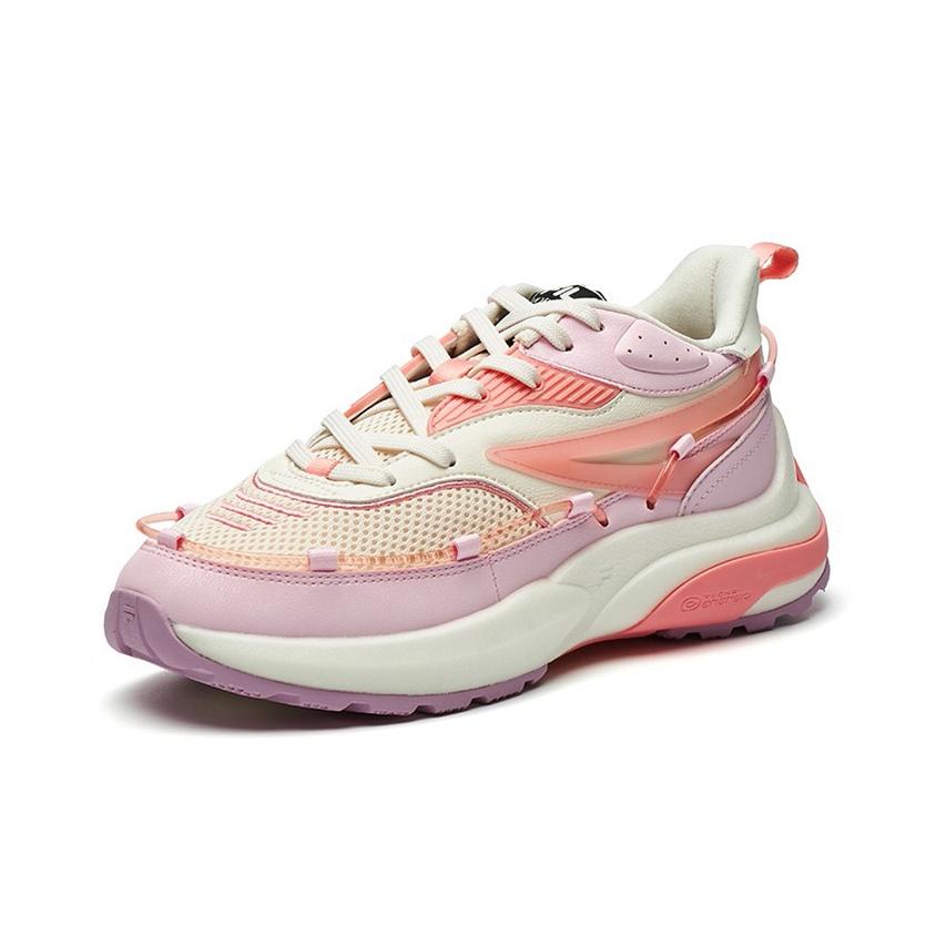 Fila Fusion Fabric Thick Sole Low Top Dad Sneakers Women sneakers Pink Apricot T12W135210FSP