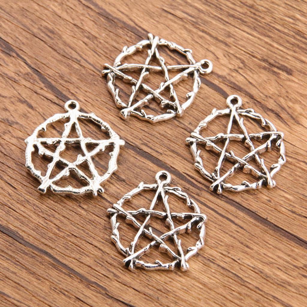 10pcs Hollow-out Pentagram Star Pendant Jewelry Pendant
