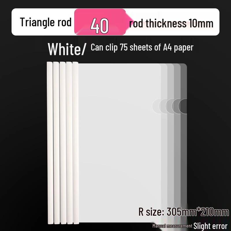 

100 Transparent A4 Lever Arch File Folder - Large Capacity Document Holder with Triangle Rod