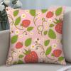 Cute Strawberry Pillow Case 3D Print Polyester Fiber 4040 cm Home Sofa Throw Pillow Cover Decoration Festival Gift