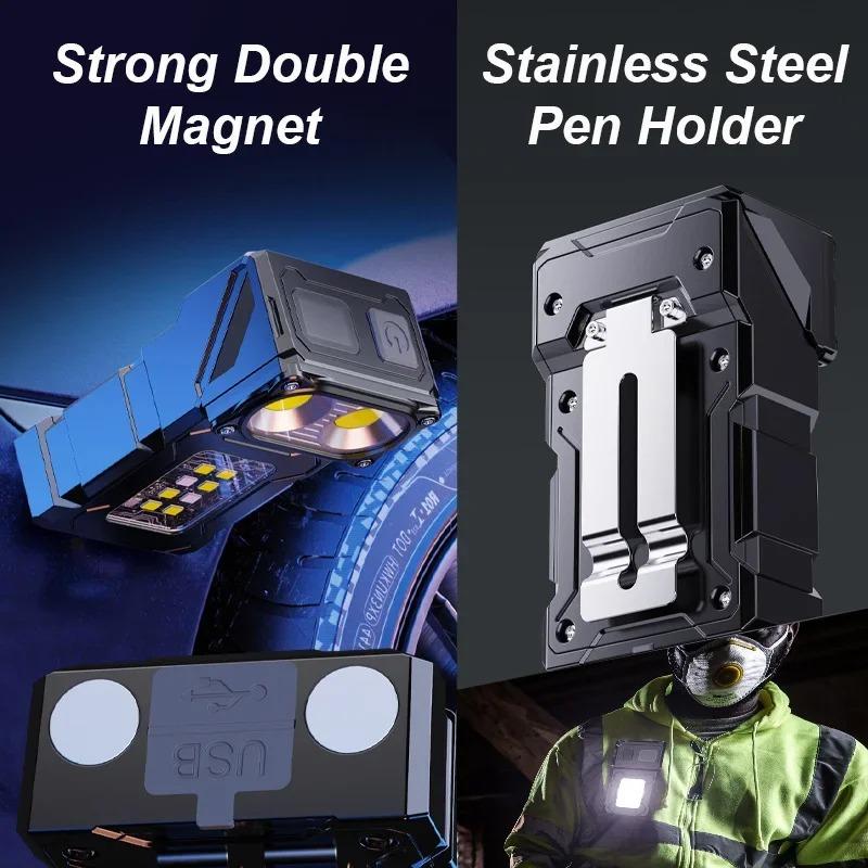 Ultra Bright Flashlight Outdoor Portable Flashlight 8 Mode Type-C Charging Multifunctional Torch for Night Work Hiking emergency