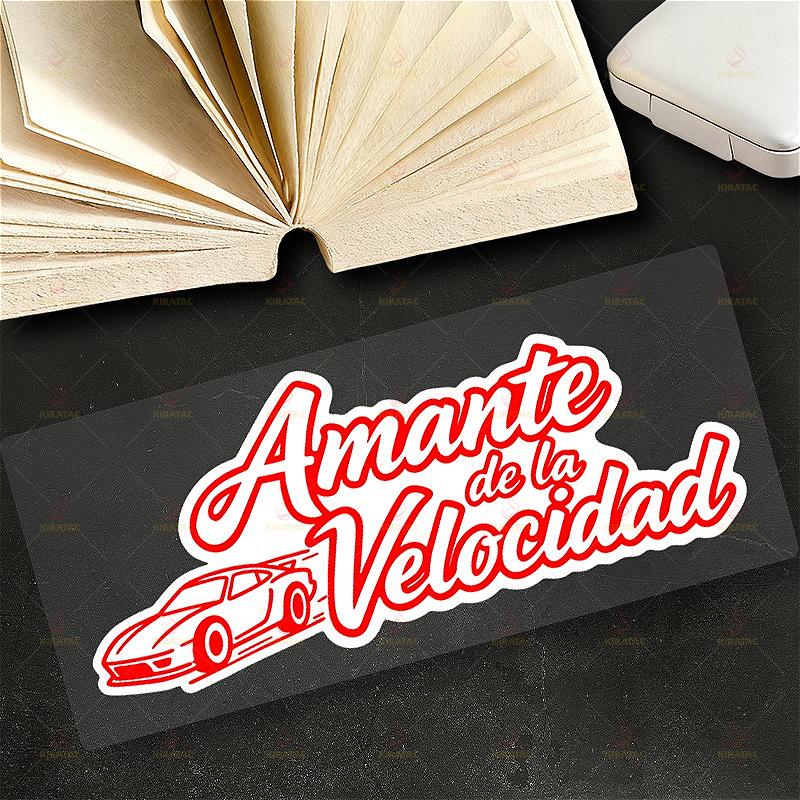 1pc New Original  Amante De La Velocidad Car Stickers for Car Windows Trunk Motorcycle Fairings Scooters Waterproof Vinyl Decals